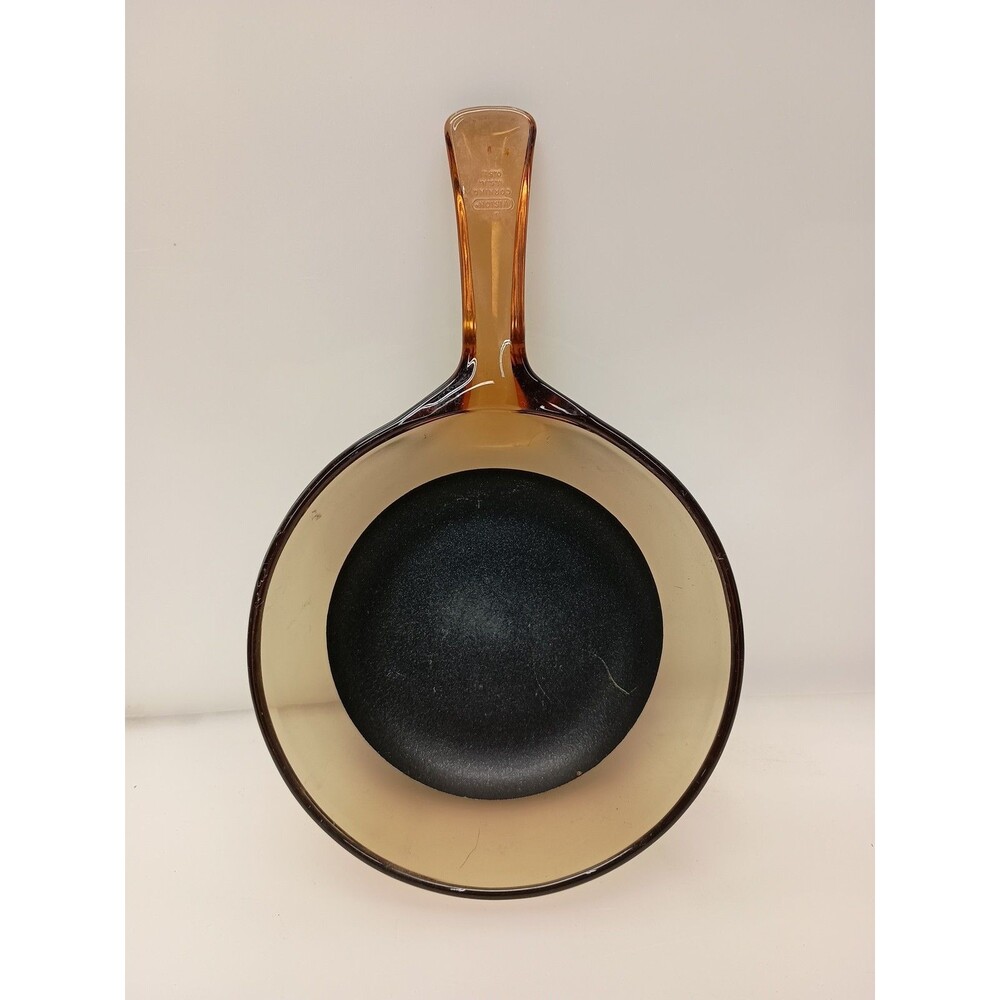 Corning Ware VISION Amber Sauce Pan Skillet 0.5L with Teflon 6 inch